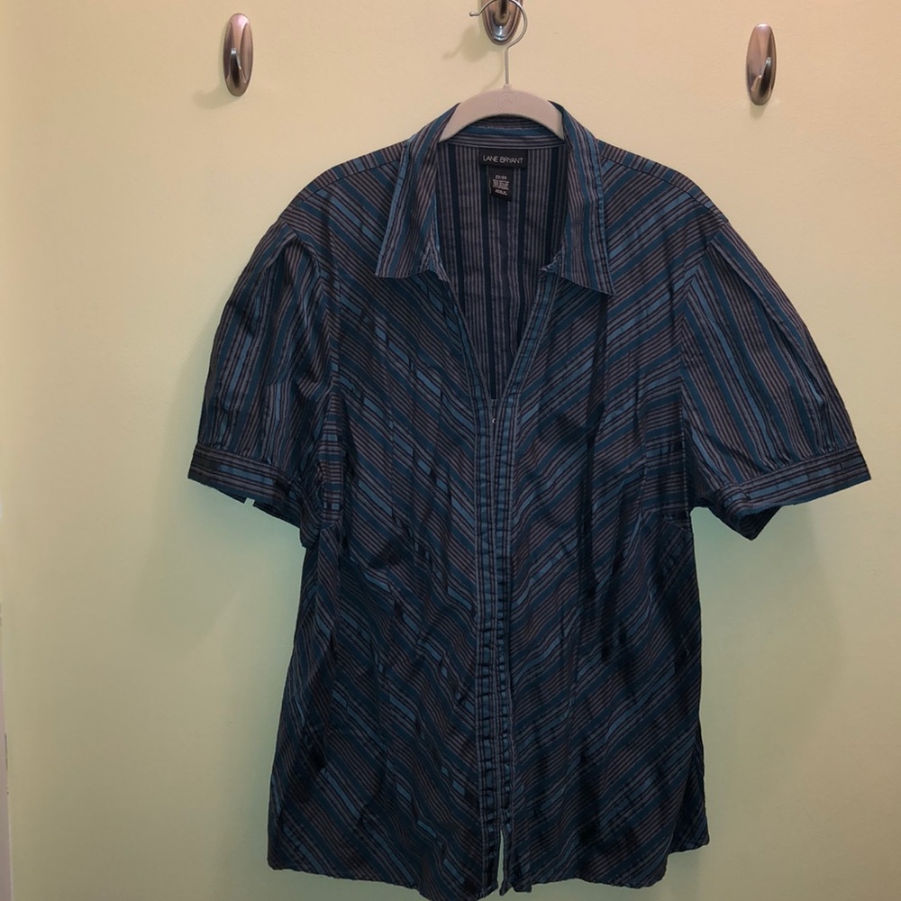 Plus Size Short Sleeve Blouse with unique accents